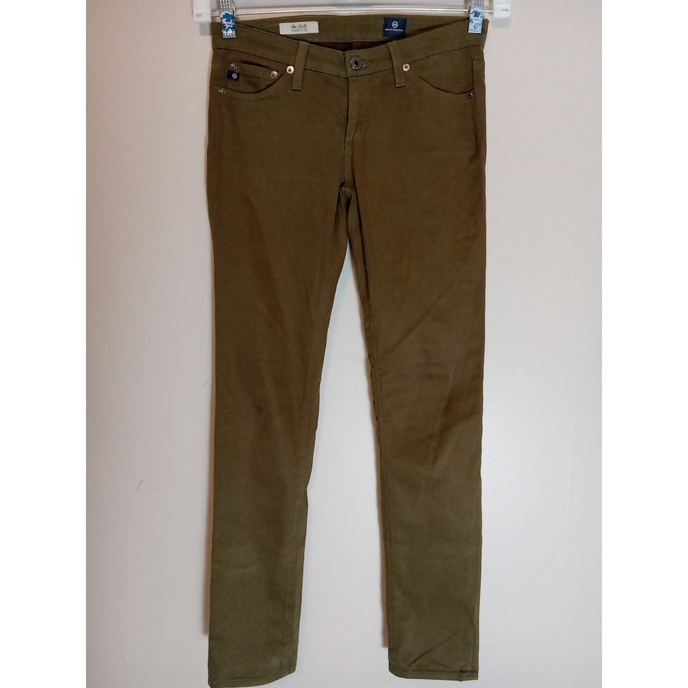 adriano goldschmied Wood Brown The Stilt‎ Cigarette Leg Jeggings Size 25R *28x30